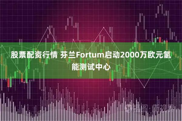 股票配资行情 芬兰Fortum启动2000万欧元氢能测试中心